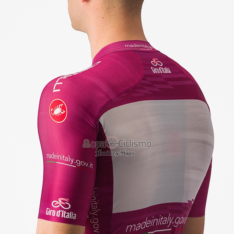 Giro d'Italia Ropa Ciclismo Culotte Corto 2023 Hombre Mangas Cortas Violeta